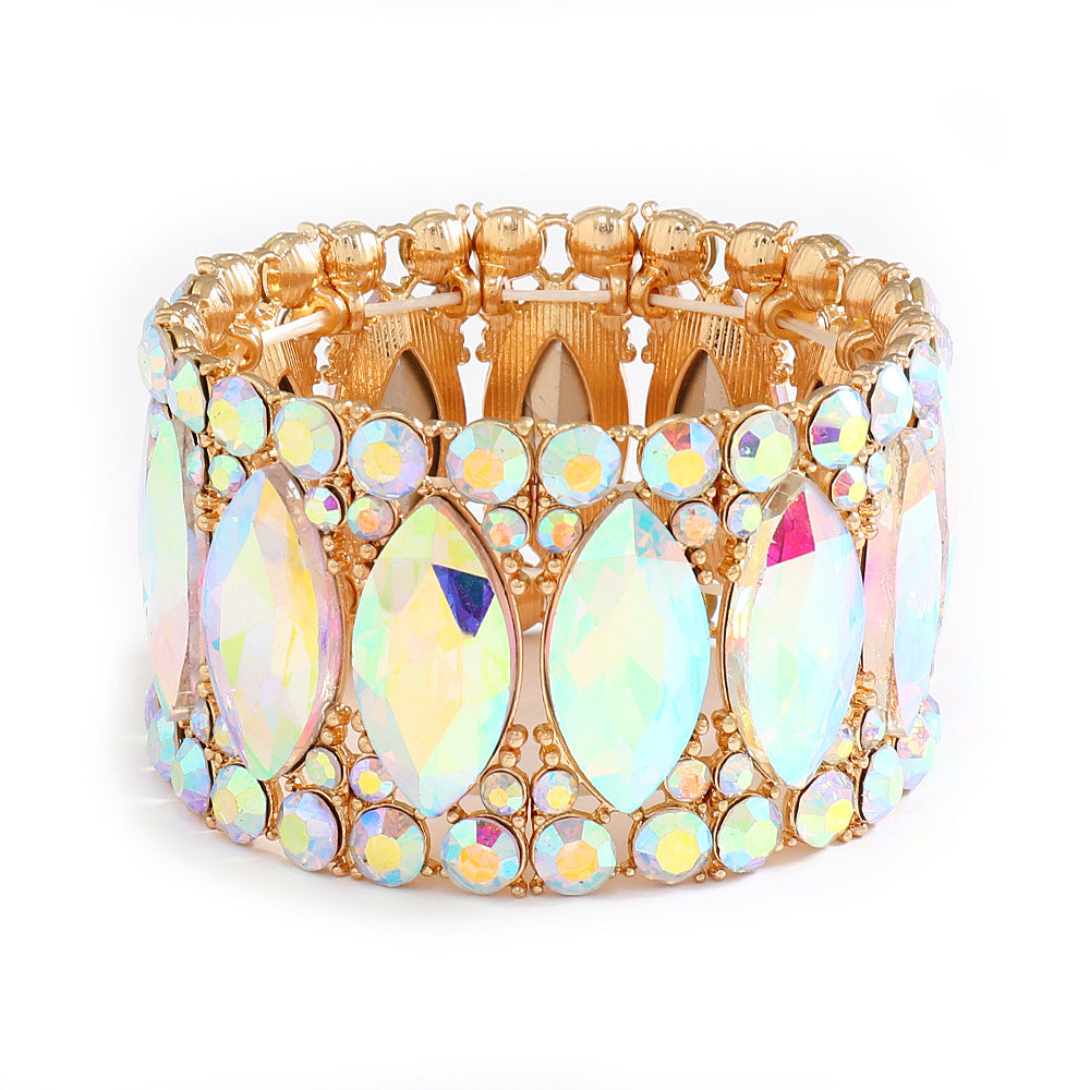 Wholesale Cross border Fashion Versatile Full Diamond Luxury Elastic Bracelet